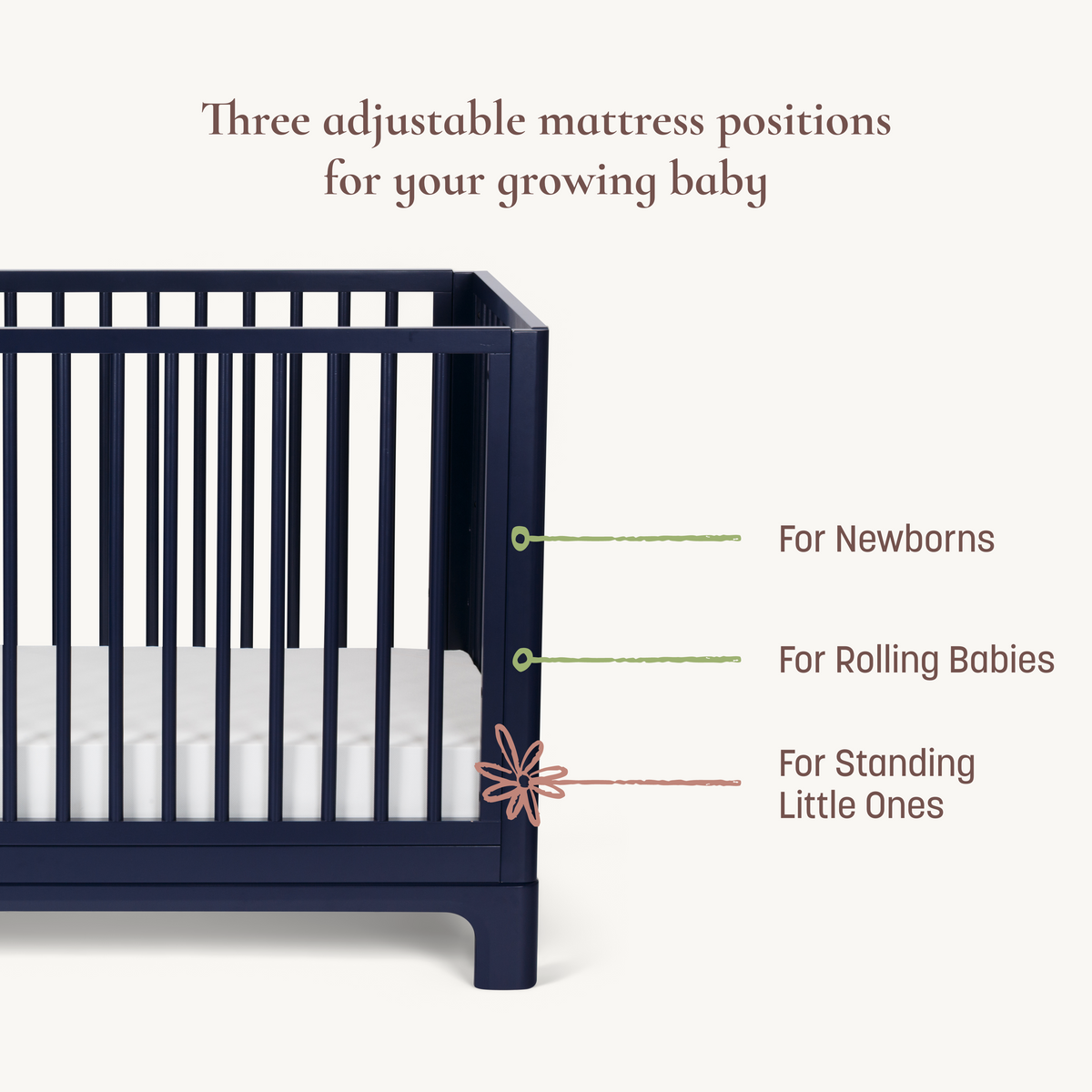 Posey 4-in-1 Convertible Crib