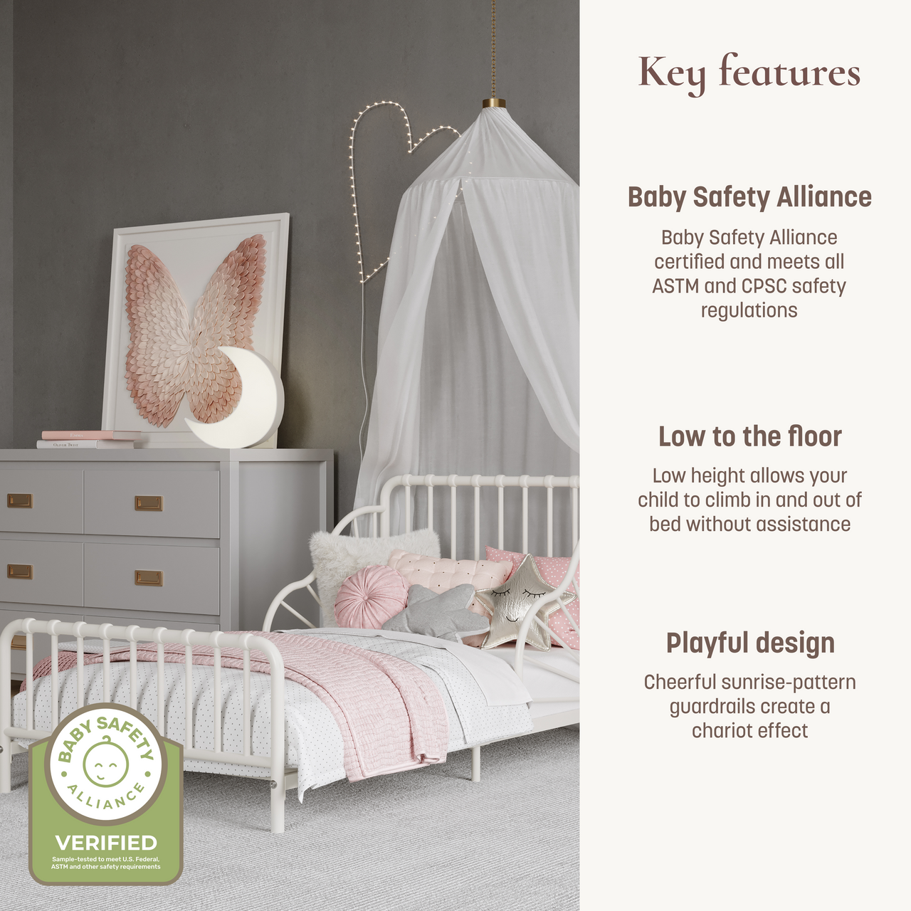 Quinn Metal Toddler Bed
