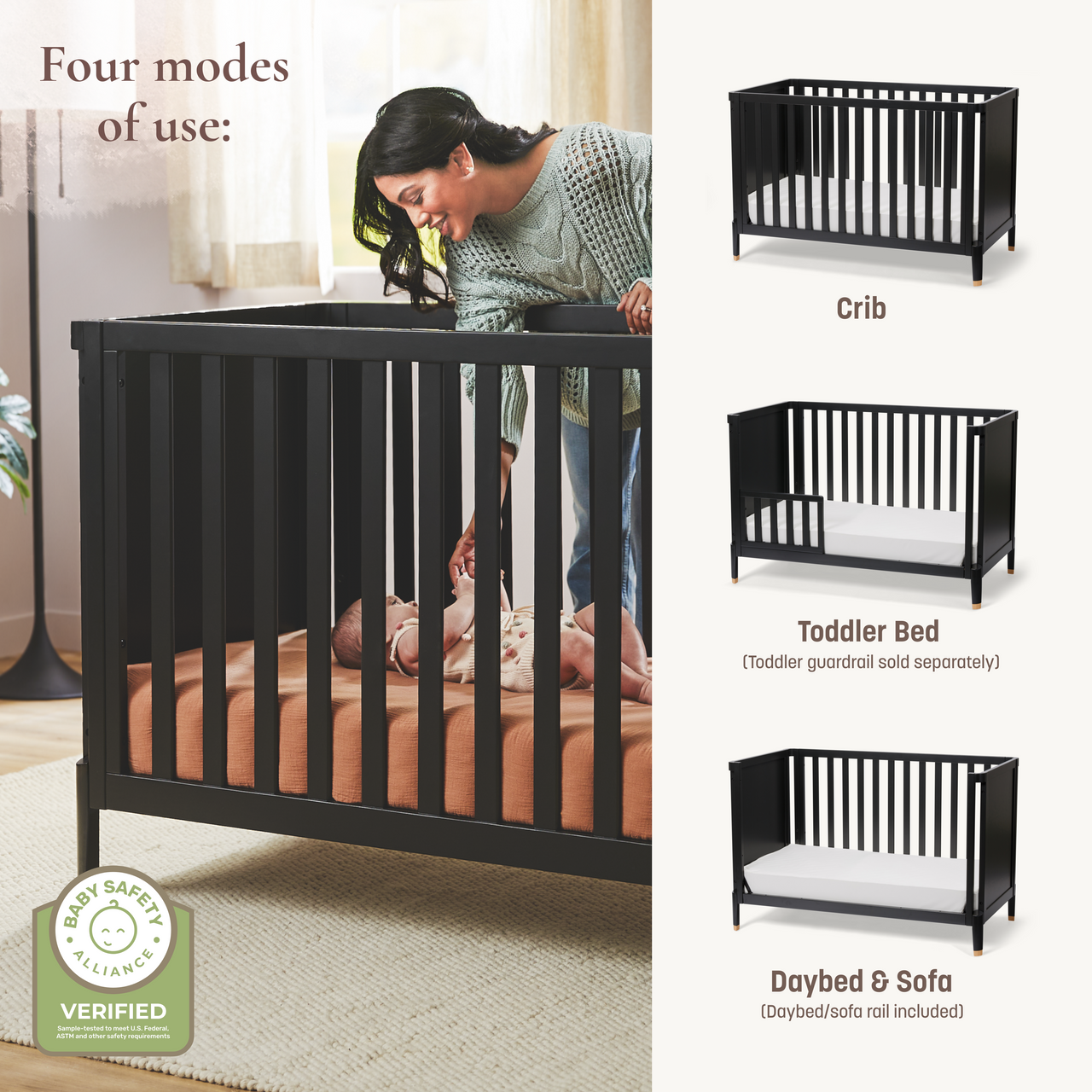 Aster 4-in-1 Convertible Crib