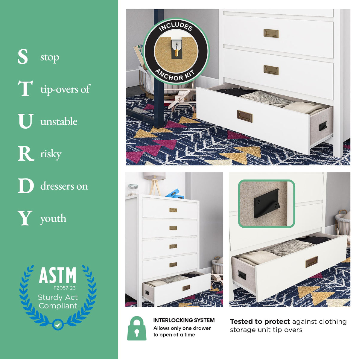 Piper 6-Drawer Double Dresser