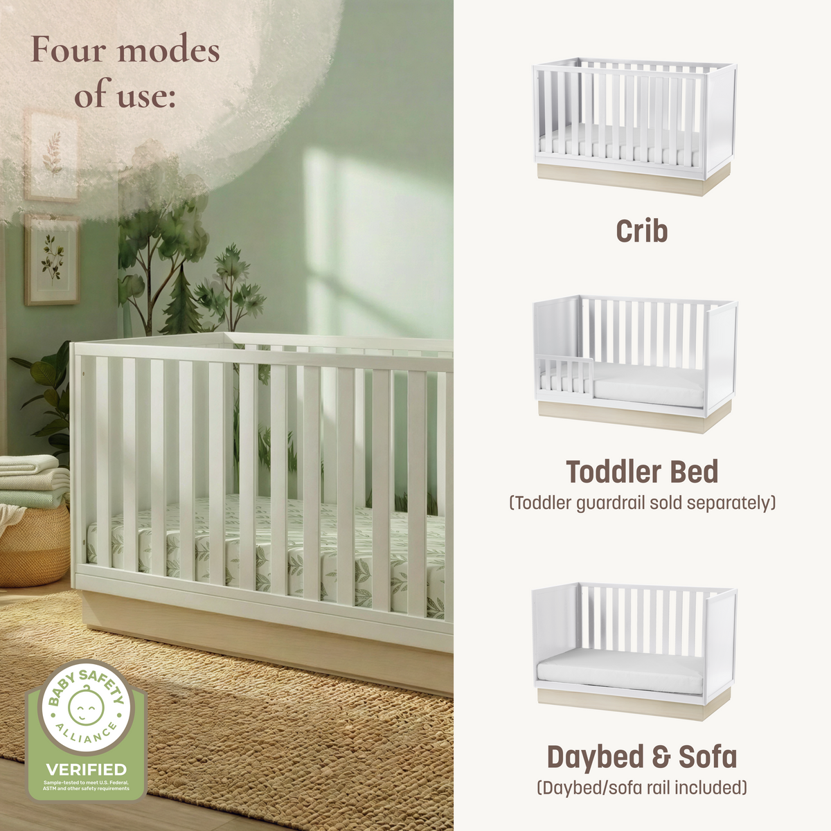 Dawn 4-in-1 Convertible Crib