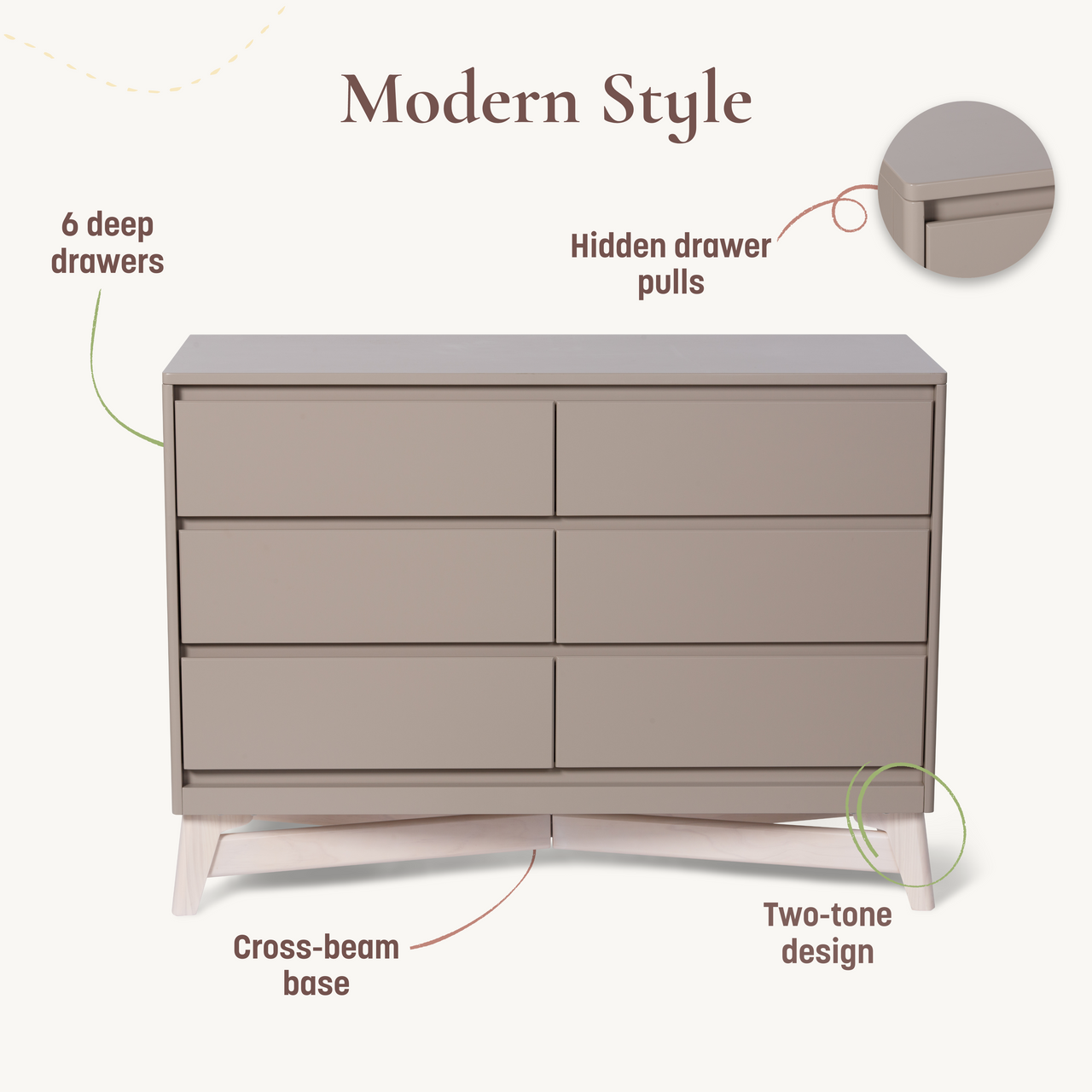 Pala 6-Drawer Dresser