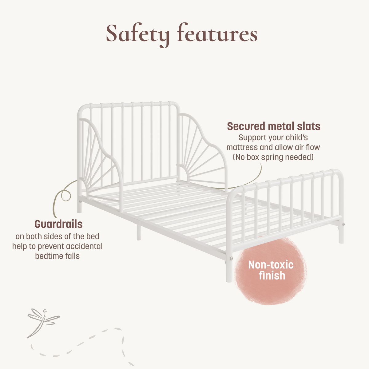 Quinn Metal Toddler Bed