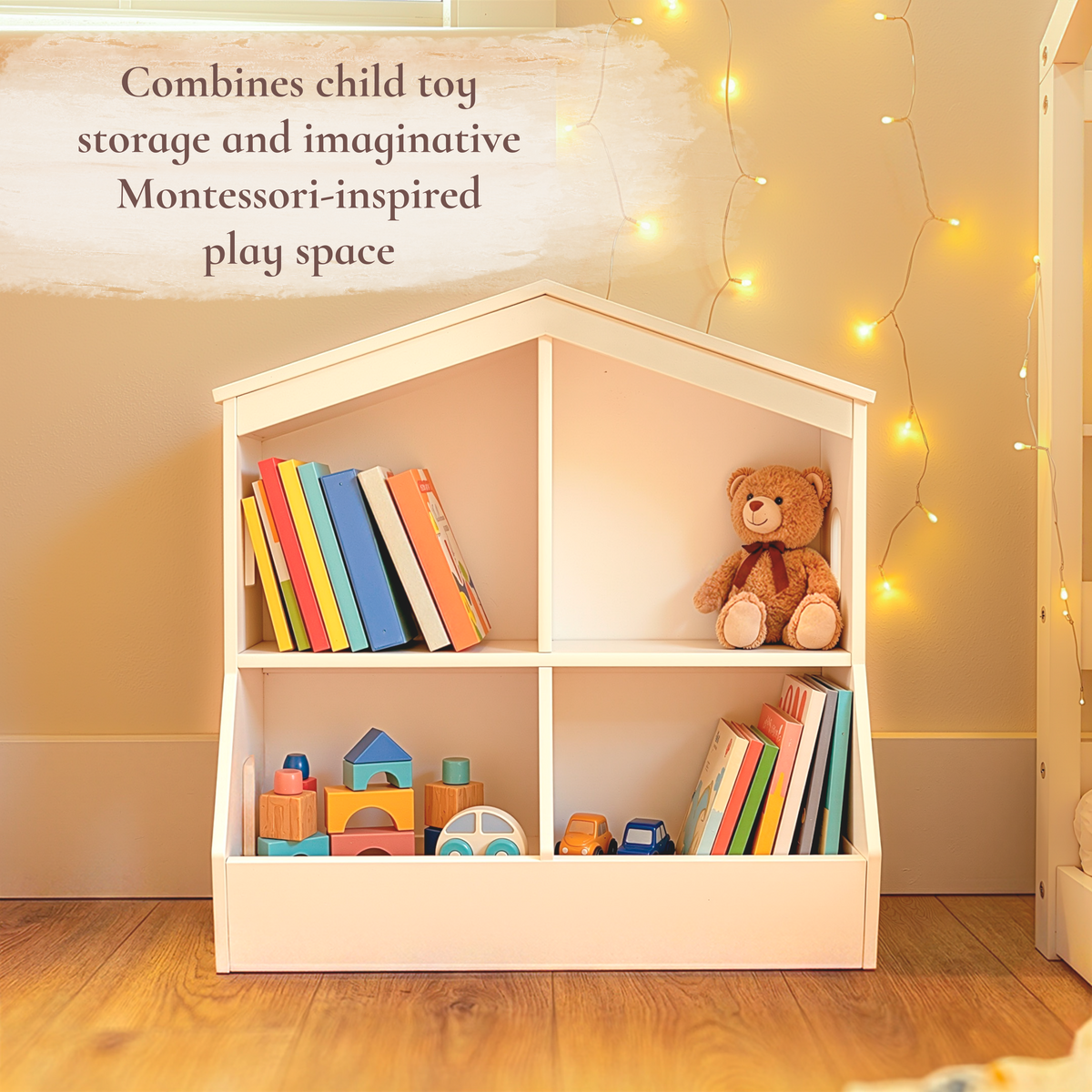Trellis Storage Cubby Bookcase