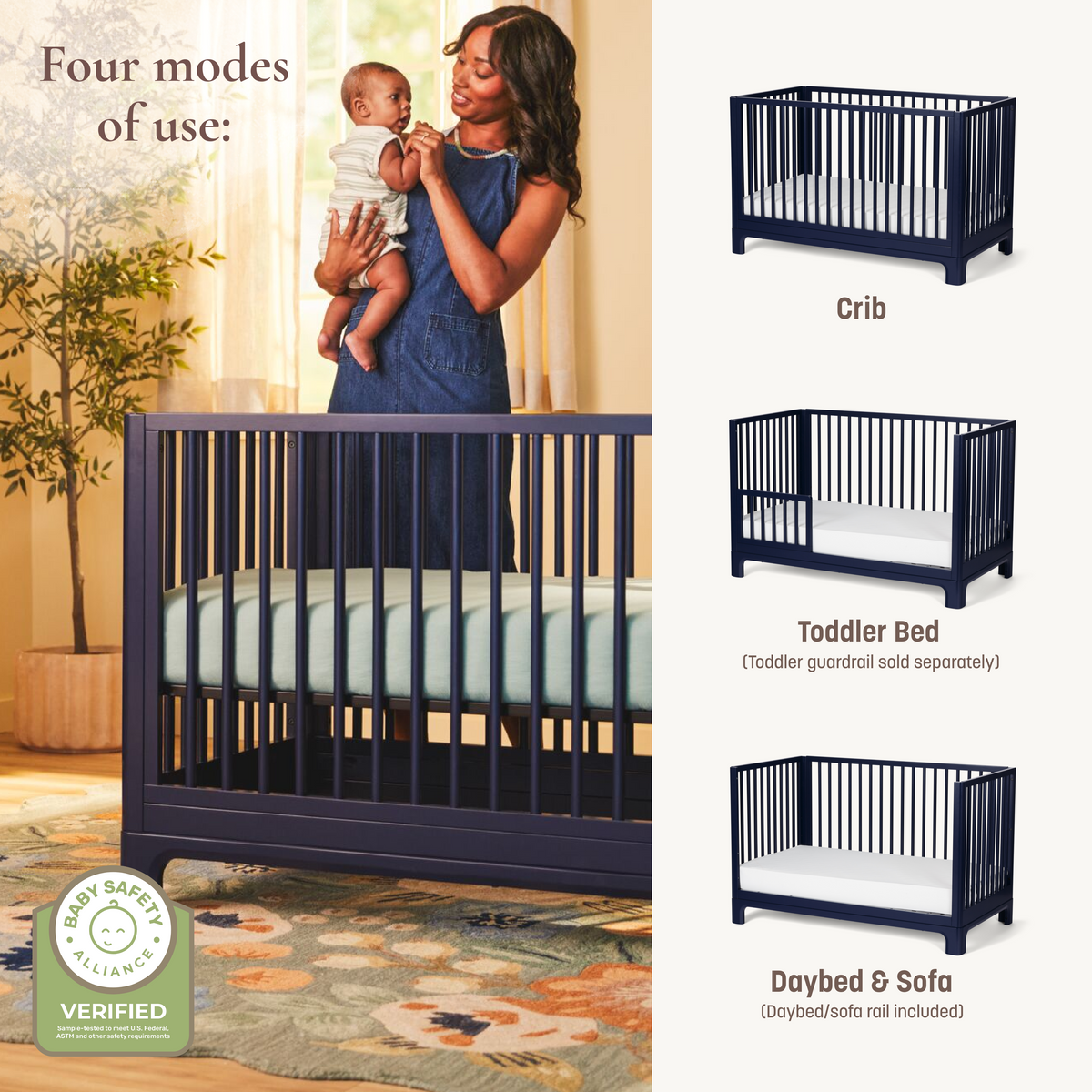 Posey 4-in-1 Convertible Crib
