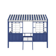 Little Seeds Rowan Valley Forest Loft Bed - Blue - Twin