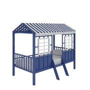 Little Seeds Rowan Valley Forest Loft Bed - Blue - Twin