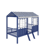 Little Seeds Rowan Valley Forest Loft Bed - Blue - Twin