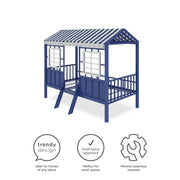 Little Seeds Rowan Valley Forest Loft Bed - Blue - Twin