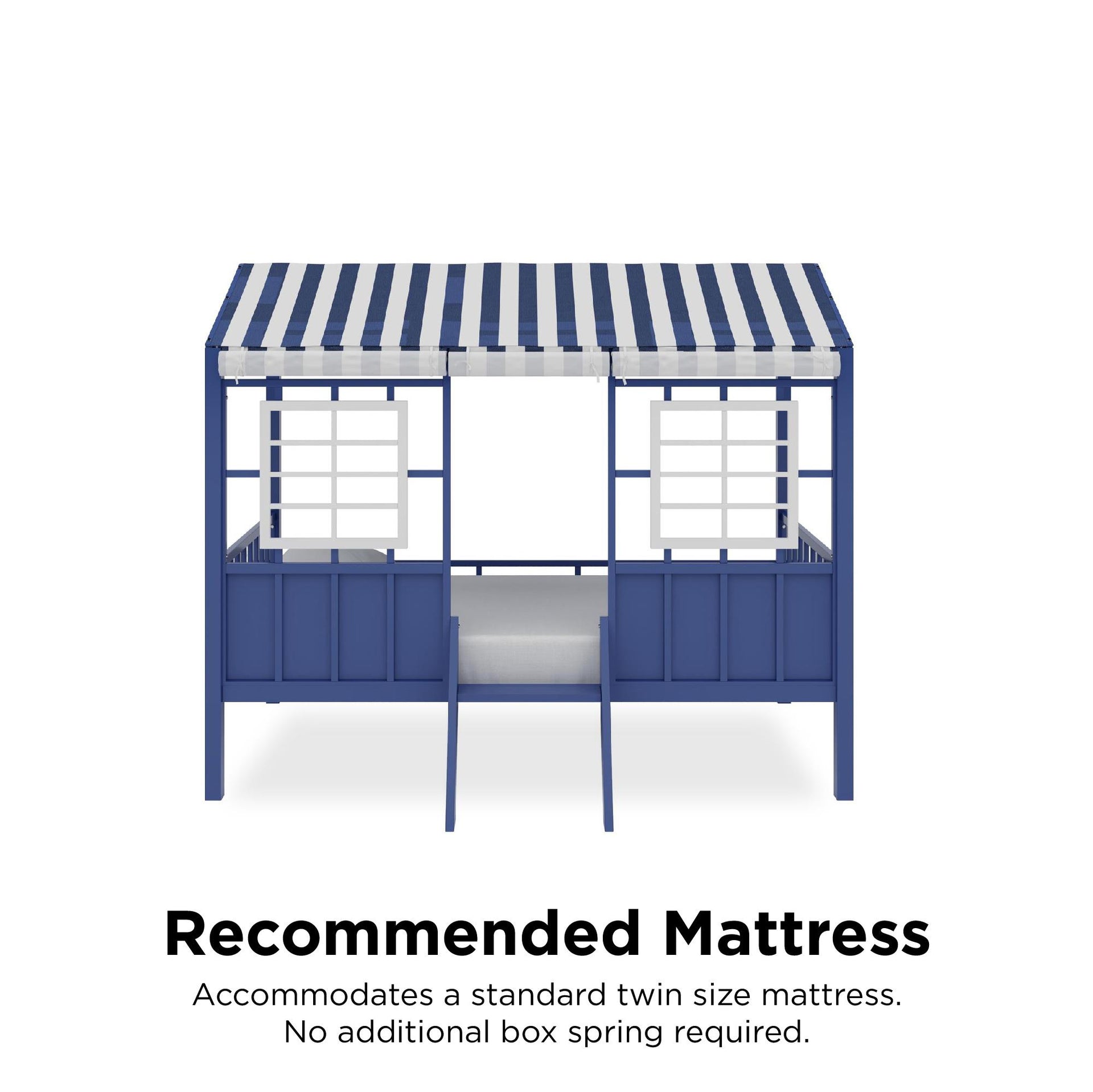 Little Seeds Rowan Valley Forest Loft Bed - Blue - Twin
