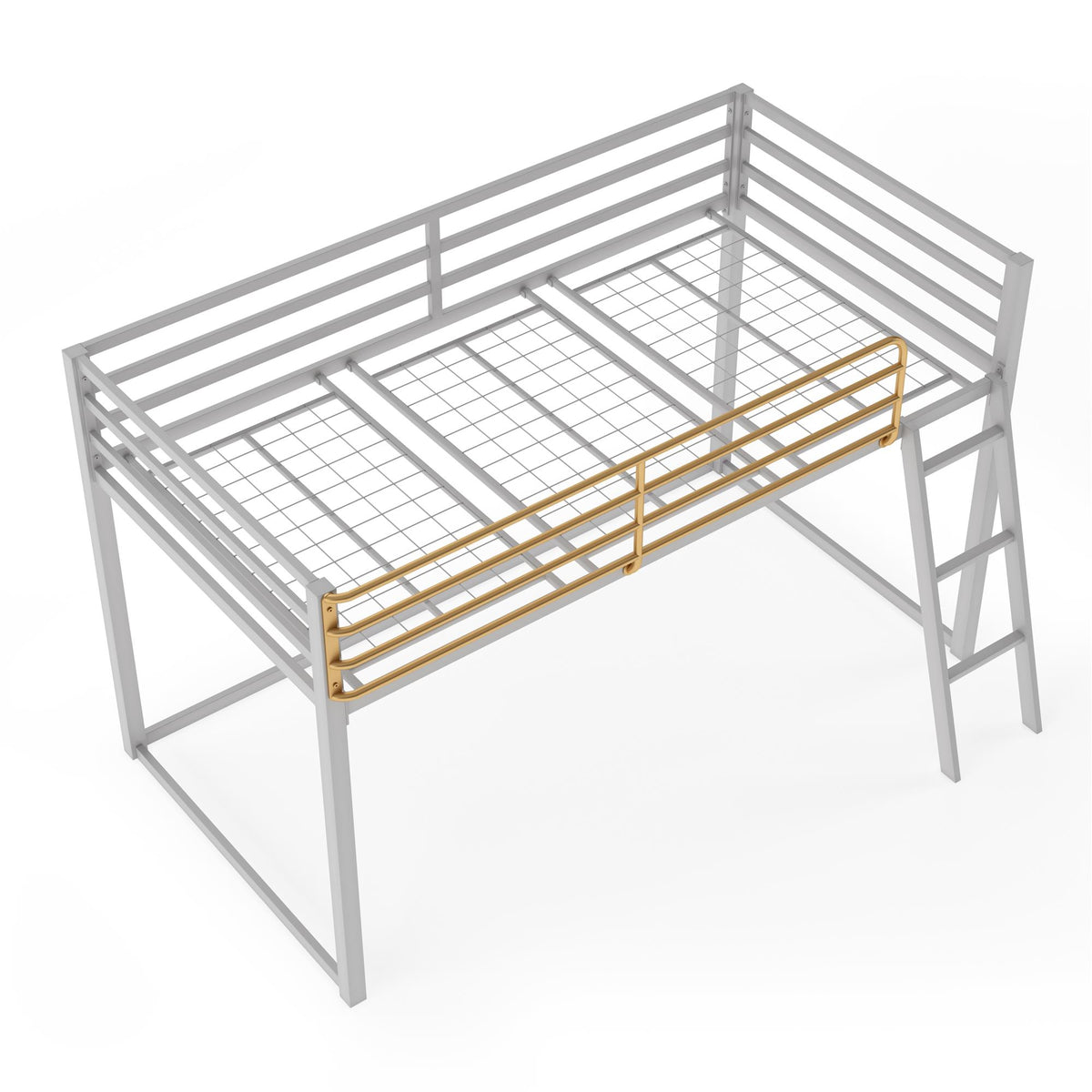 Little Seeds Monarch Hill Haven Twin Metal Junior Loft Bed - Dove Gray - Twin