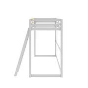 Little Seeds Monarch Hill Haven Metal Loft Bed - Dove Gray - Twin