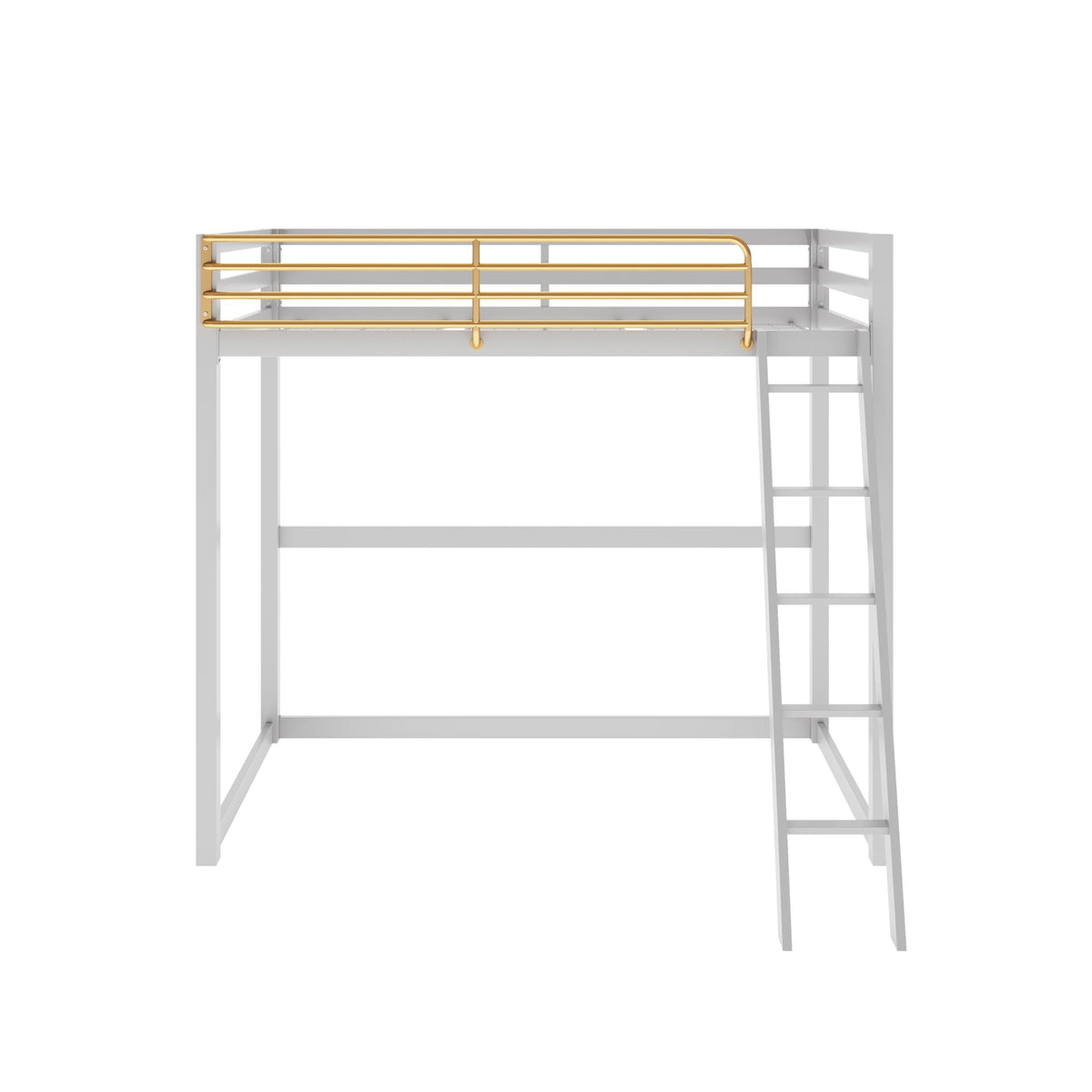 Little Seeds Monarch Hill Haven Metal Loft Bed - Dove Gray - Twin