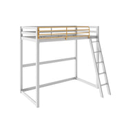 Little Seeds Monarch Hill Haven Metal Loft Bed - Dove Gray - Twin
