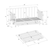 Little Seeds Monarch Hill Wren Metal Daybed with Trundle - White - Twin