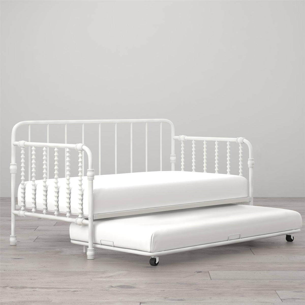 Little Seeds Monarch Hill Wren Metal Daybed with Trundle - White - Twin