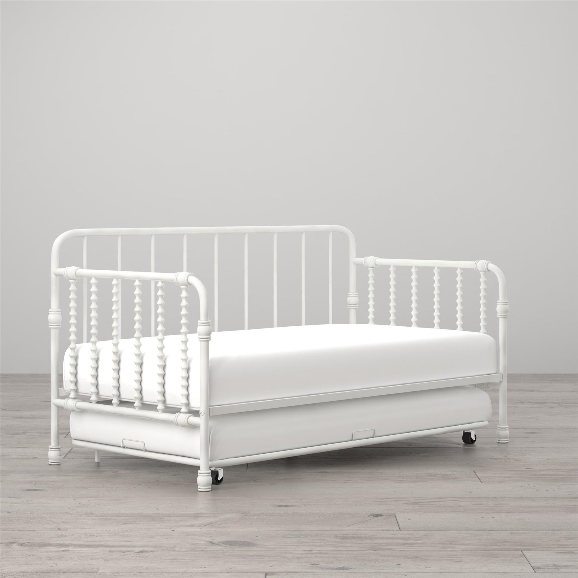 Little Seeds Monarch Hill Wren Metal Daybed with Trundle - White - Twin