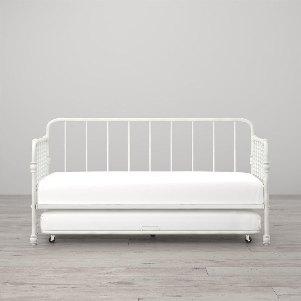 Little Seeds Monarch Hill Wren Metal Daybed with Trundle - White - Twin