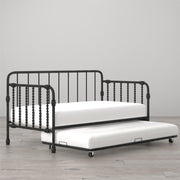 Little Seeds Monarch Hill Wren Metal Daybed with Trundle - Black - Twin