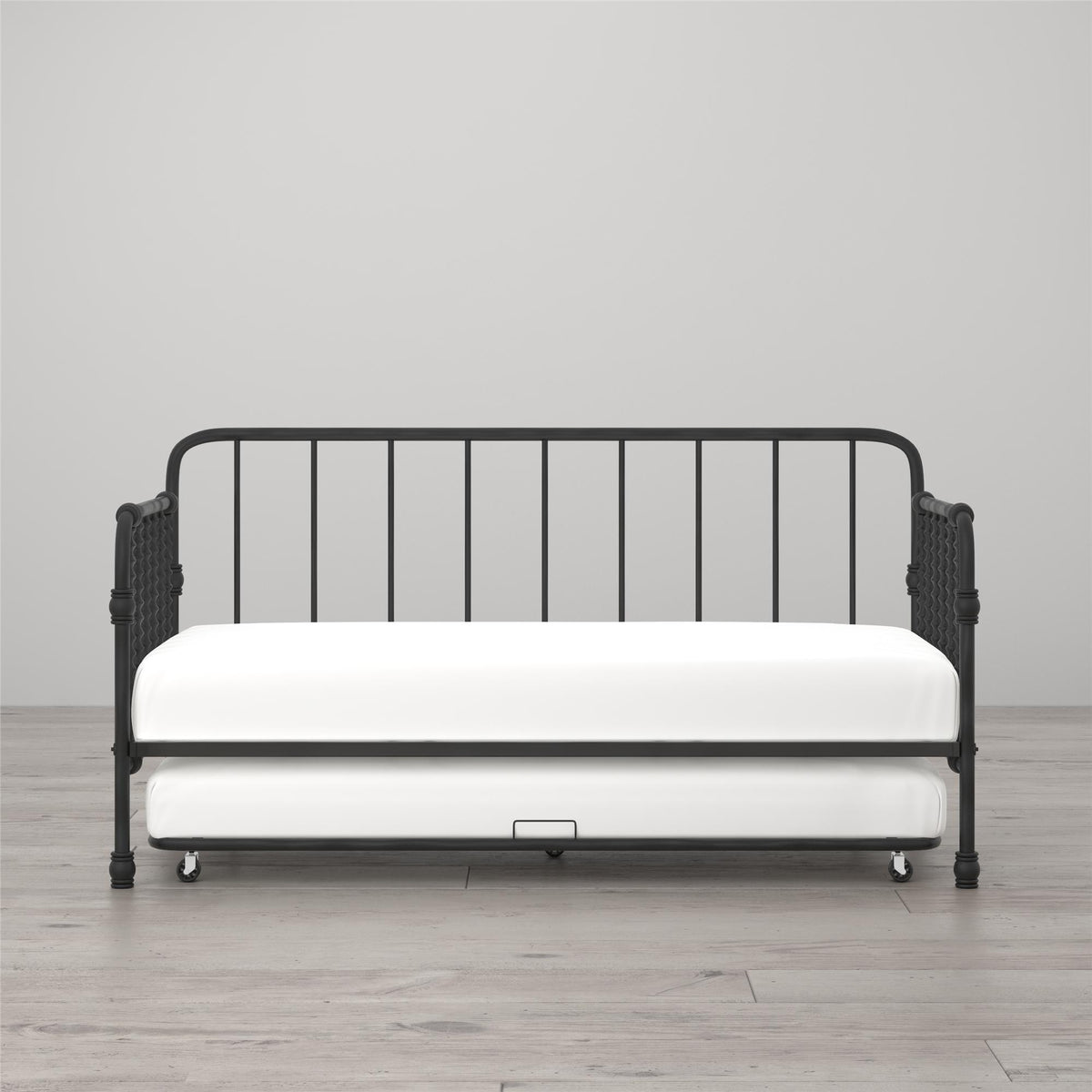 Little Seeds Monarch Hill Wren Metal Daybed with Trundle - Black - Twin