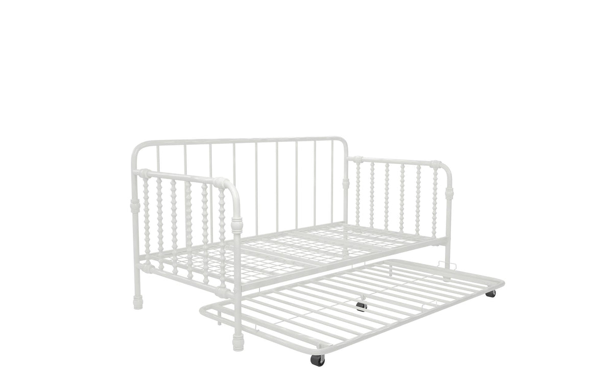 Little Seeds Monarch Hill Wren Metal Daybed with Trundle - White - Twin