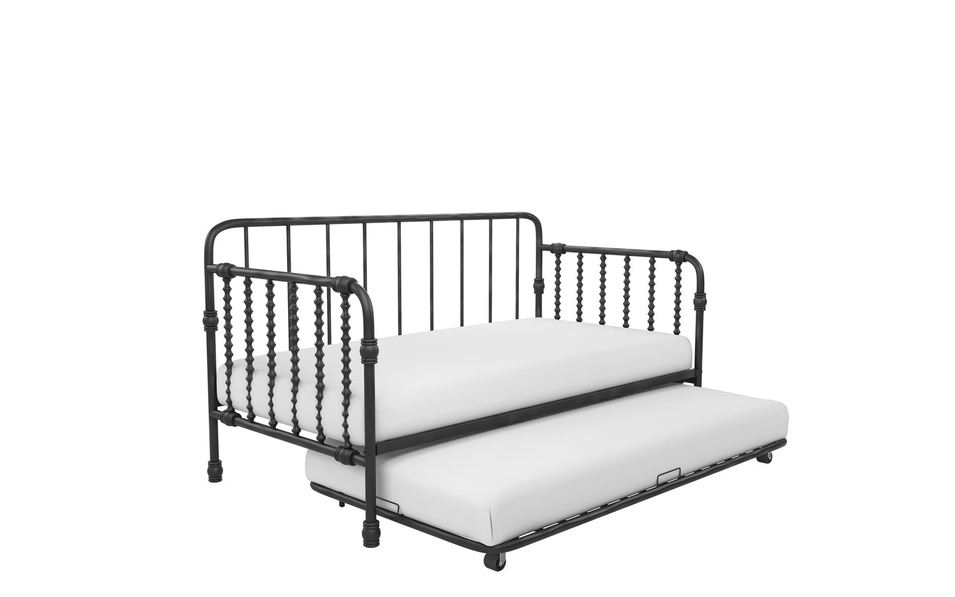 Little Seeds Monarch Hill Wren Metal Daybed with Trundle - Black - Twin