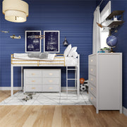 Little Seeds Monarch Hill Haven Twin Metal Junior Loft Bed - Dove Gray - Twin