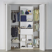 Grow with Me White Adjustable Kids' Closet Organizer System - White