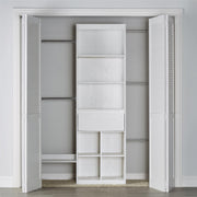 Grow with Me White Adjustable Kids' Closet Organizer System - White