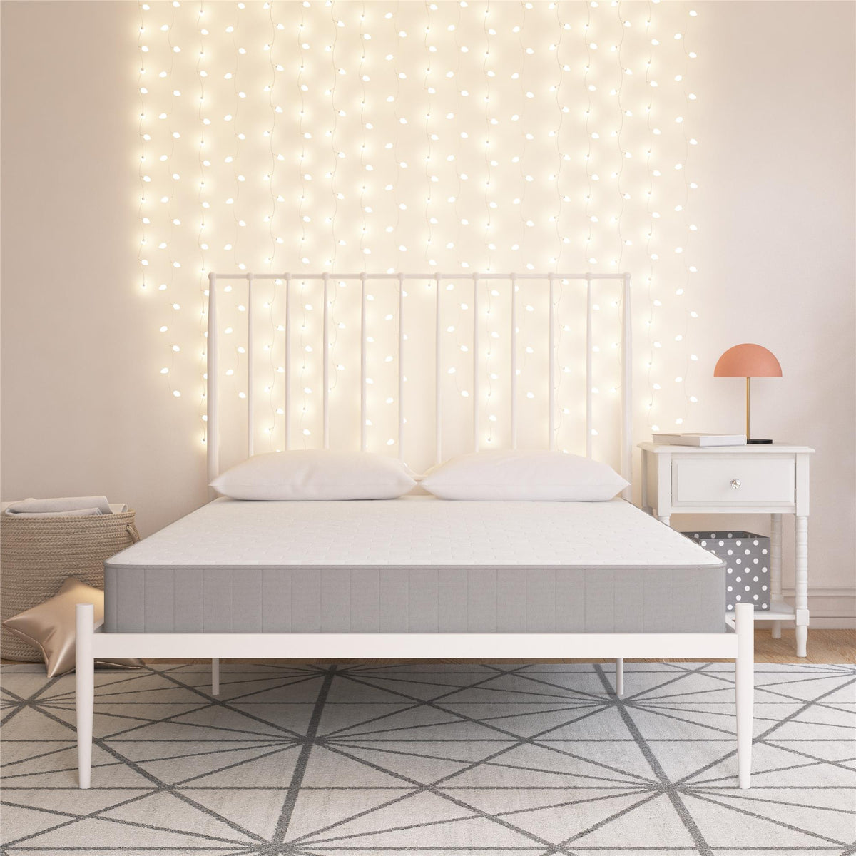 Little Seeds Moonglow 6" Reversible Bonnell Coil Mattress - White - Full