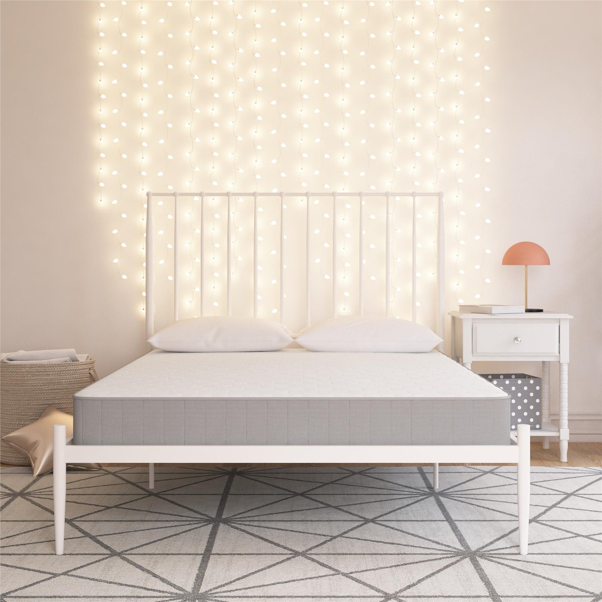 Little Seeds Moonglow 6" Reversible Bonnell Coil Mattress - White - Full