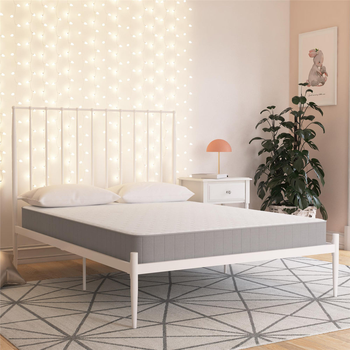 Little Seeds Moonglow 6" Reversible Bonnell Coil Mattress - White - Full