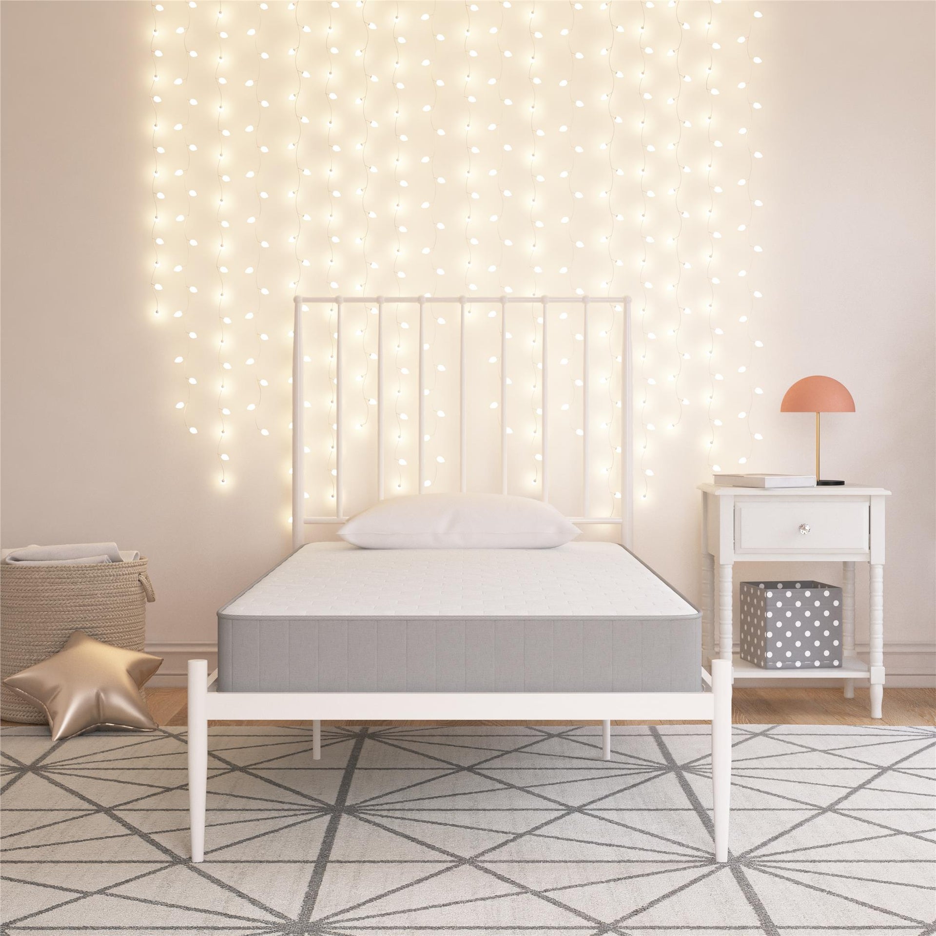 Little Seeds Moonglow 6" Reversible Bonnell Coil Mattress - White - Twin