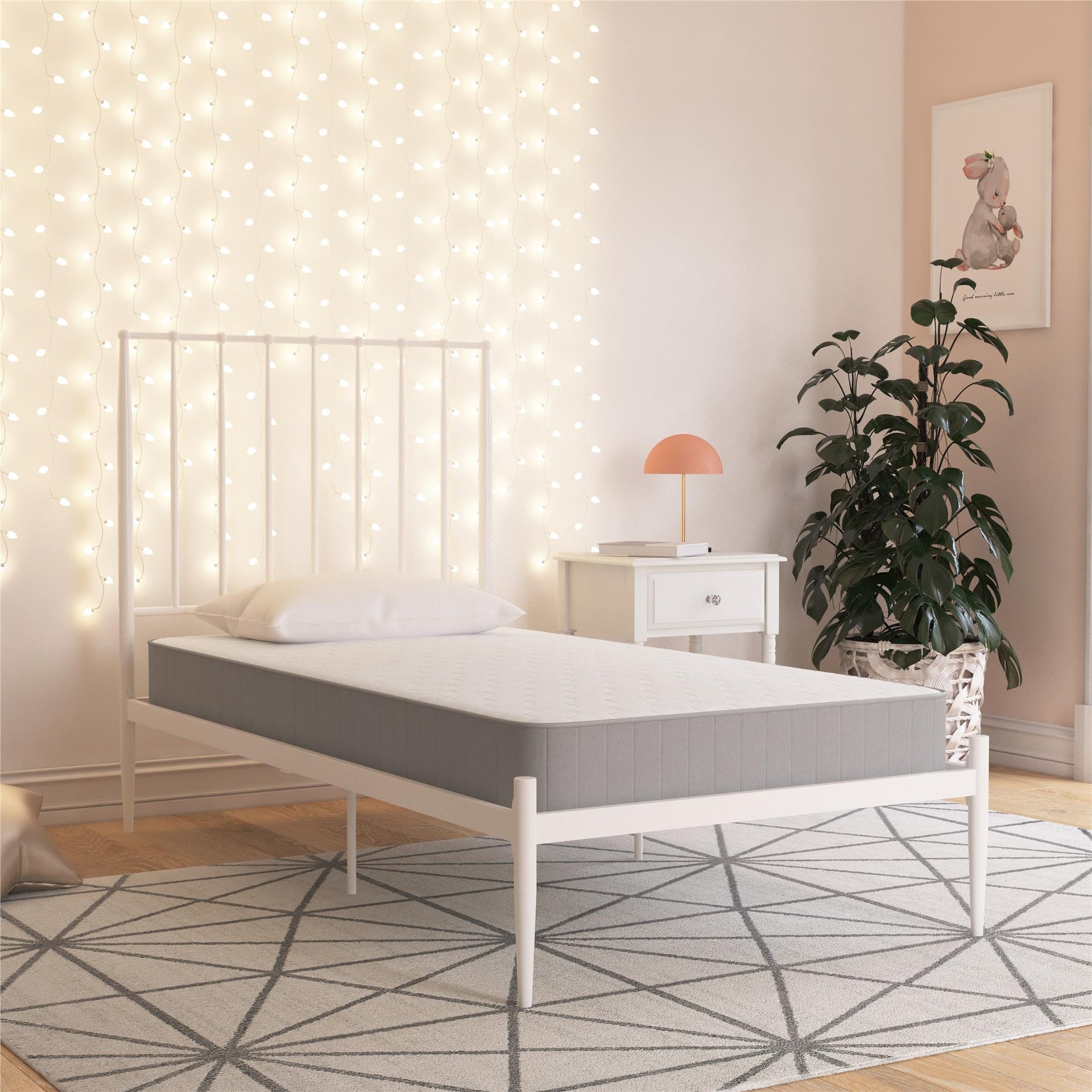 Little Seeds Moonglow 6" Reversible Bonnell Coil Mattress - White - Twin