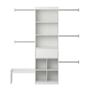 Grow with Me White Adjustable Kids' Closet Organizer System - White