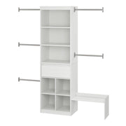 Grow with Me White Adjustable Kids' Closet Organizer System - White