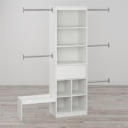 Grow with Me White Adjustable Kids' Closet Organizer System - White