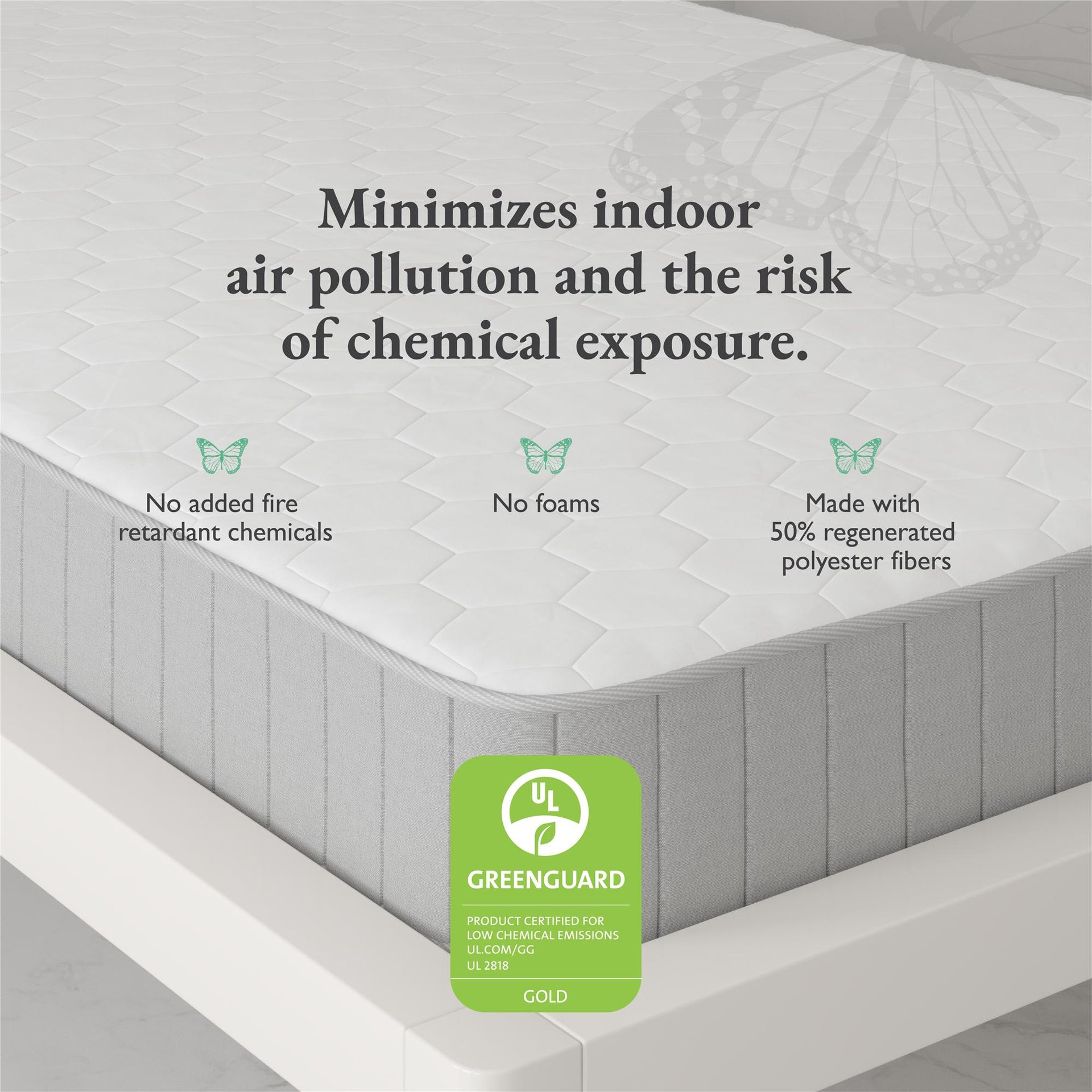 Little Seeds Moonglow 6" Reversible Bonnell Coil Mattress - White - Full