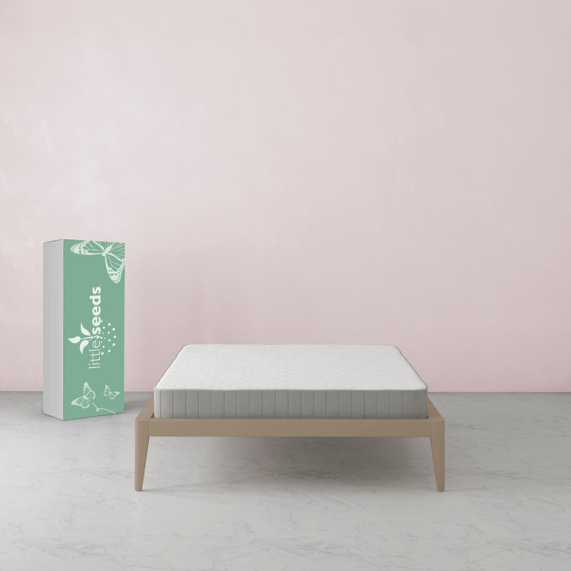 Little Seeds Moonglow 6" Reversible Bonnell Coil Mattress - White - Full