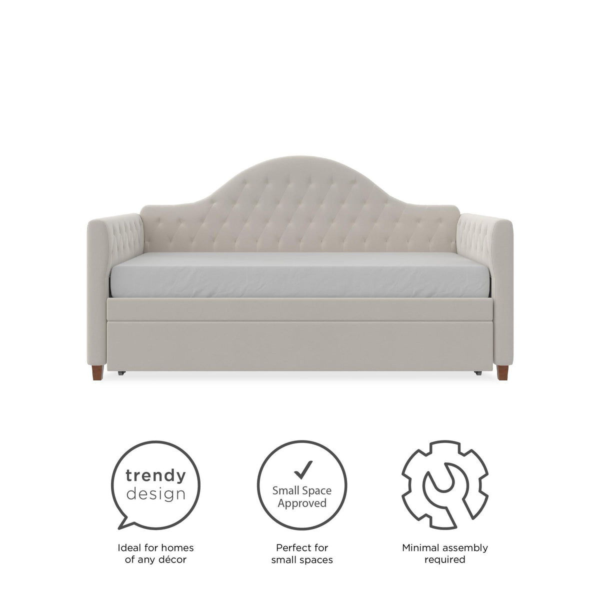 Little Seeds Rowan Valley Arden Daybed with Trundle - Dove Gray