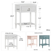 Rowan Valley Linden Nightstand - White
