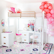 Little Seeds Monarch Hill Haven Metal Loft Bed - White - Twin