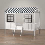 Little Seeds Rowan Valley Forest Loft Bed - White/Black - Twin