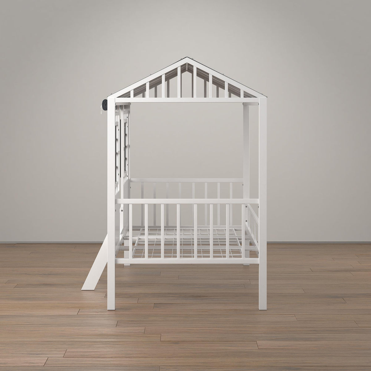 Little Seeds Rowan Valley Forest Loft Bed - White/Black - Twin