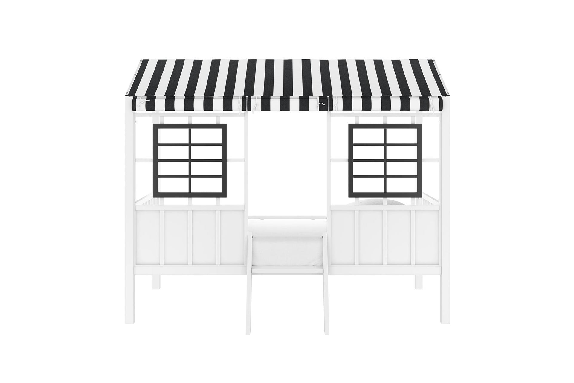 Little Seeds Rowan Valley Forest Loft Bed - White/Black - Twin