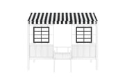 Little Seeds Rowan Valley Forest Loft Bed - White/Black - Twin