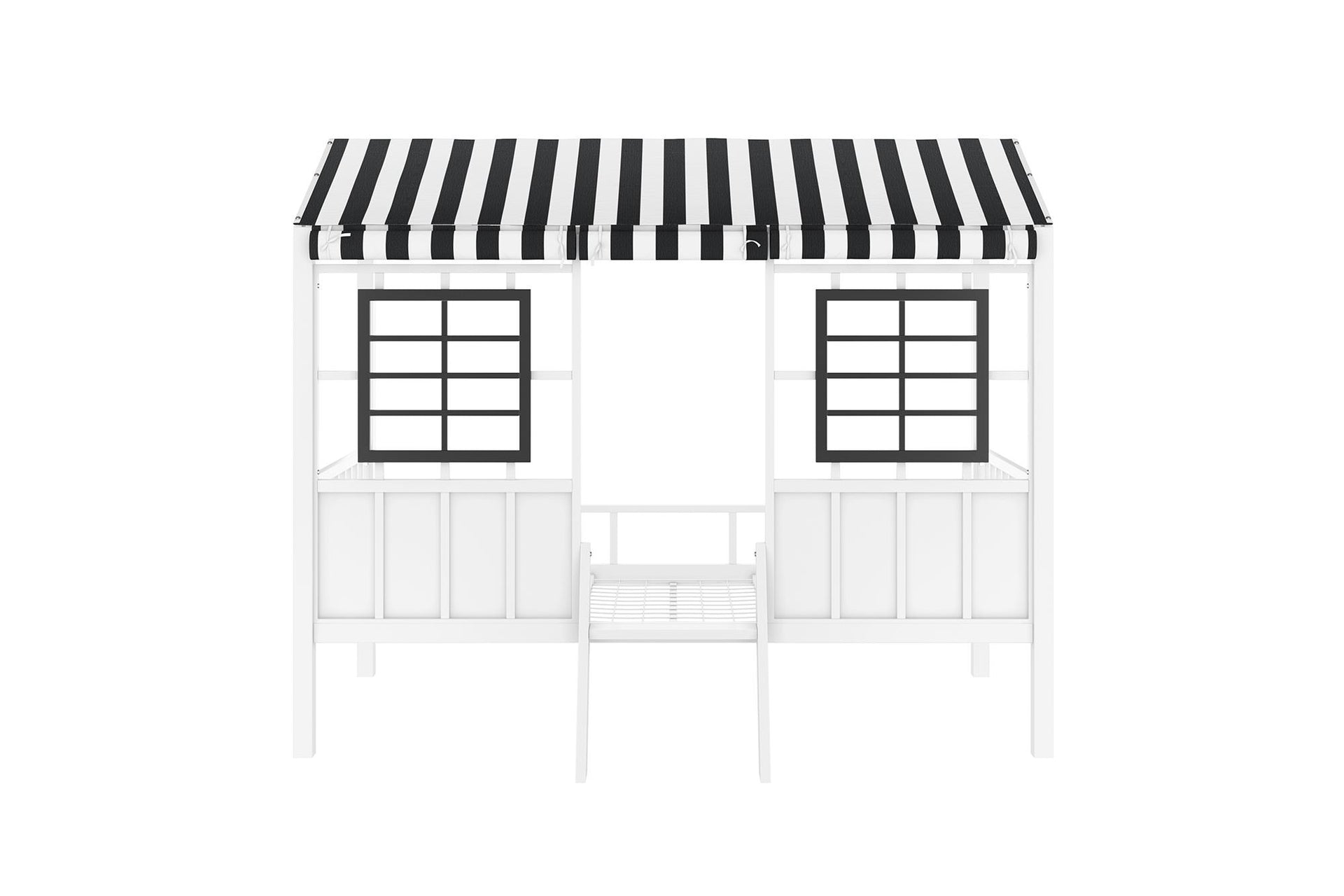 Little Seeds Rowan Valley Forest Loft Bed - White/Black - Twin