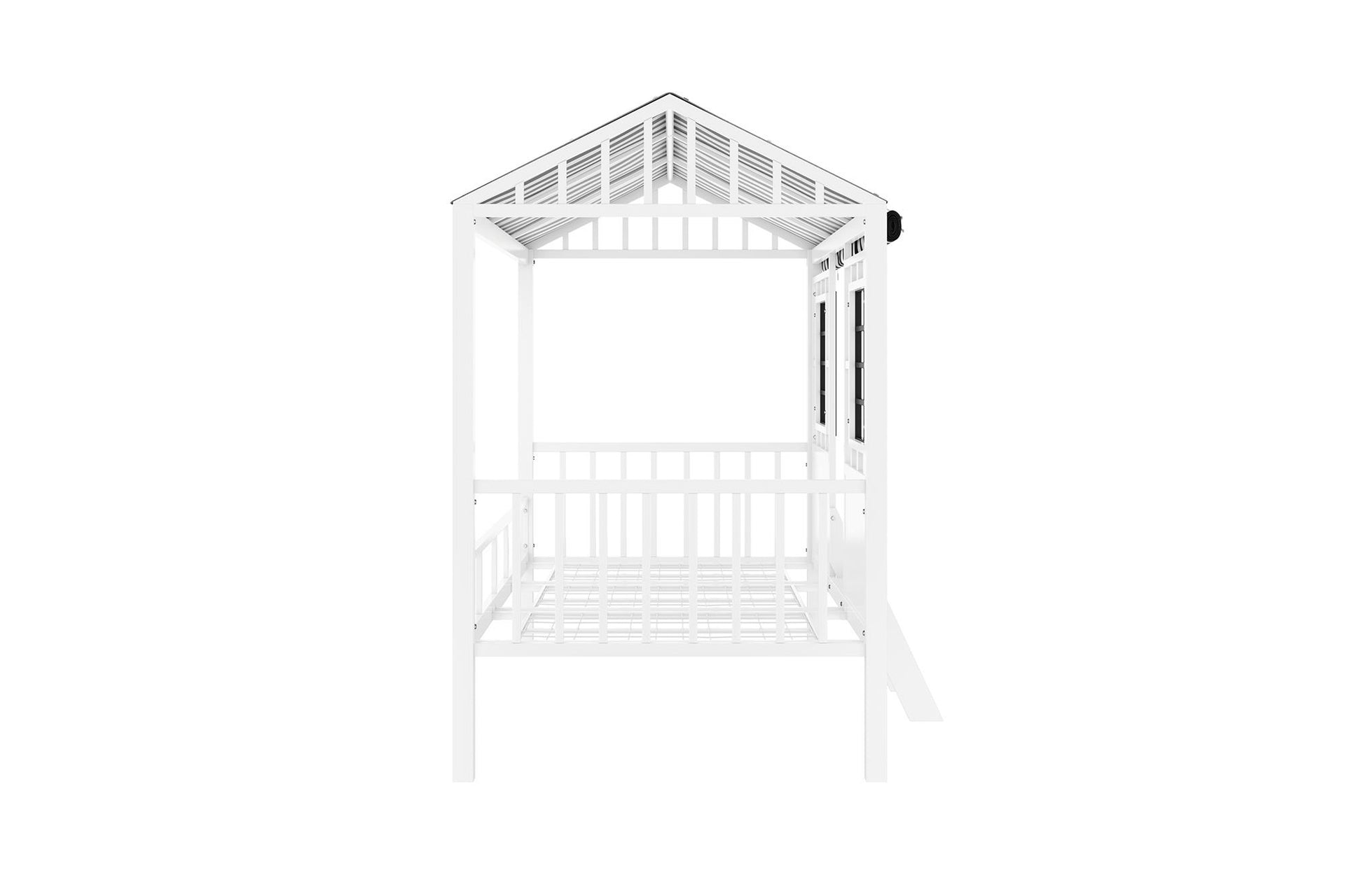 Little Seeds Rowan Valley Forest Loft Bed - White/Black - Twin