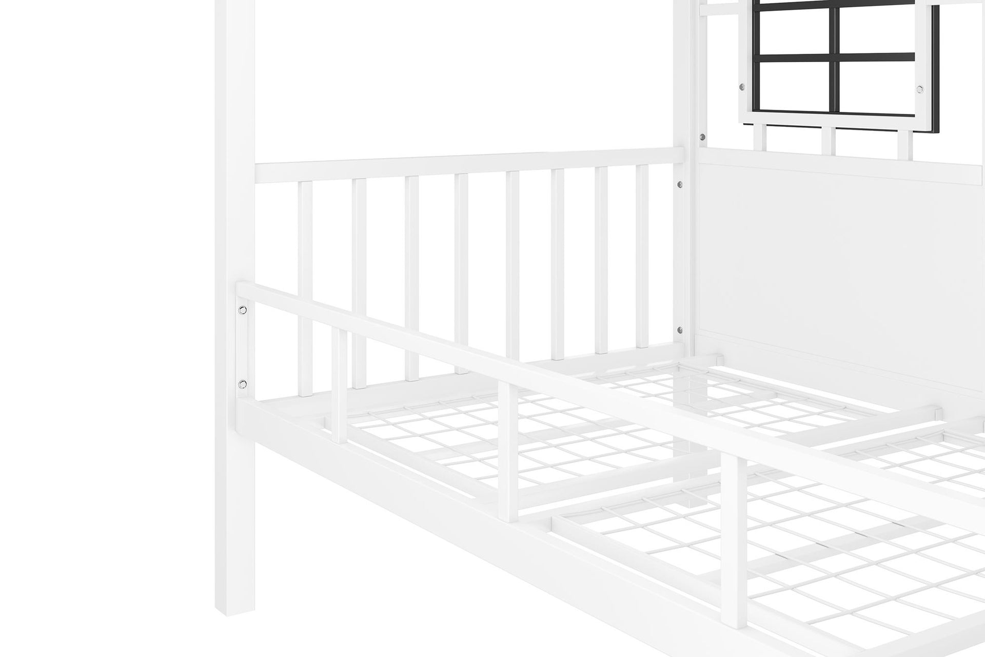 Little Seeds Rowan Valley Forest Loft Bed - White/Black - Twin