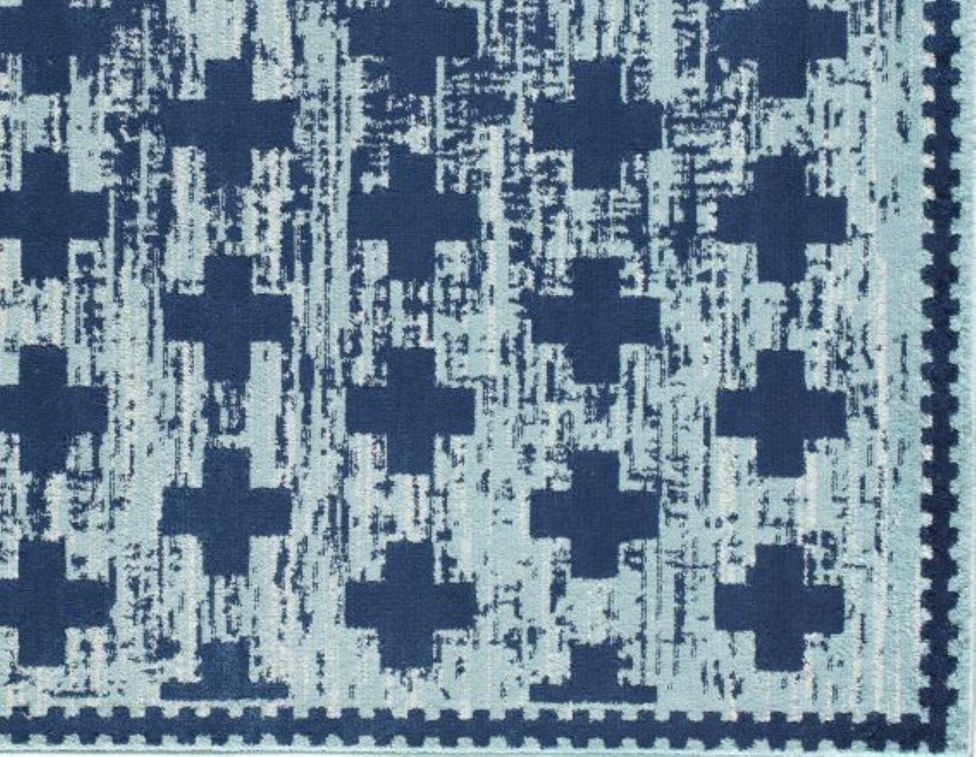 Little Seeds Serenity Impression Rug Aqua 5 x 7 - Aqua